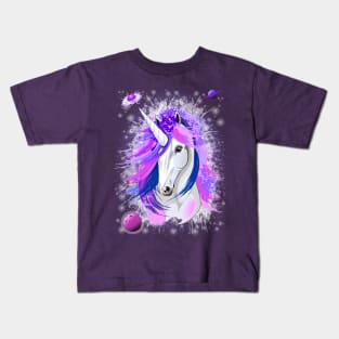 Unicorn Spirit Pink and Purple Mythical Creature Kids T-Shirt